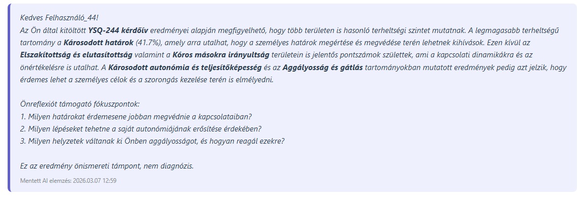 AI szöveges kiértékelés - Séma elemzés